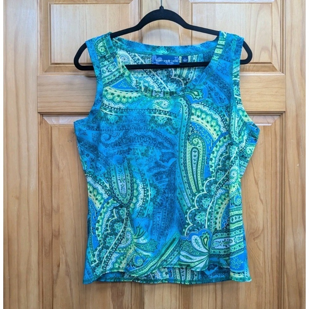Susan Graver Style Women's Large Tank Stretch Workwear Business Pullover Stretch